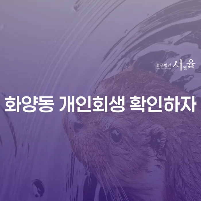 화양동 개인회생 확인하자