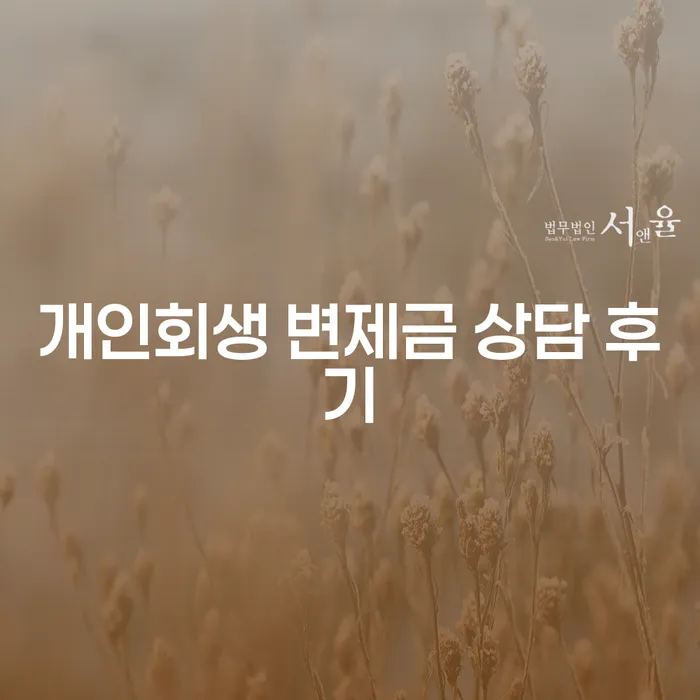 개인회생 변제금 상담 후기를 통해 채무 해결의 길을 찾을 수 있을까요?
