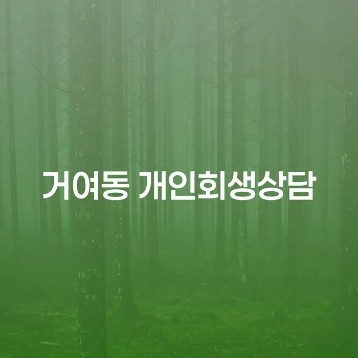 거여동 개인회생상담, 어떻게 시작해야 할까요?