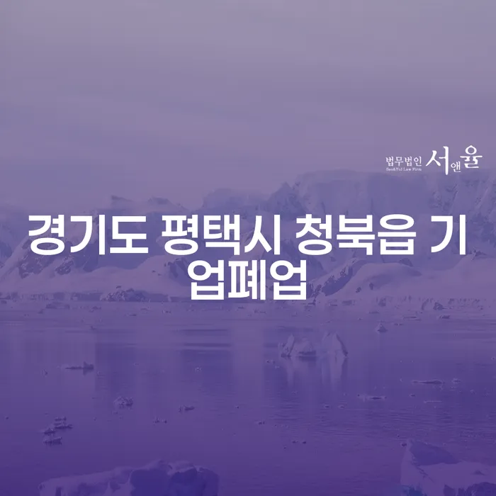 경기도 평택시 청북읍 기업폐업, 채무 해결을 위한 현명한 선택은?
