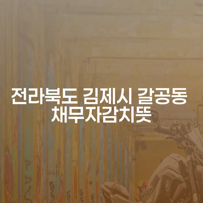 전라북도 김제시 갈공동 채무자 감치 뜻과 개인회생 주부의 성공 전략은?